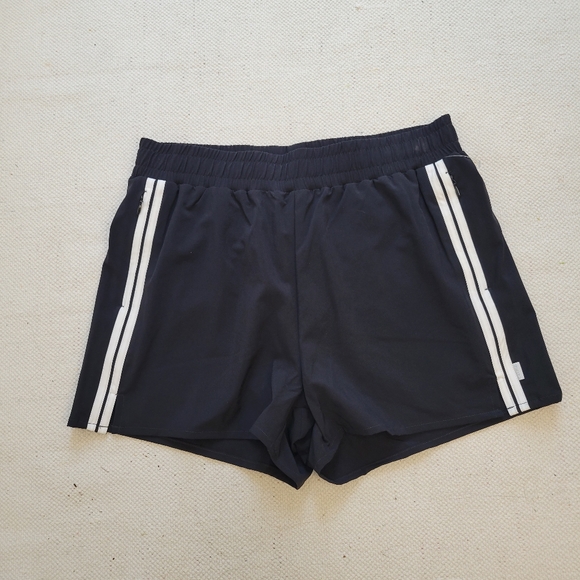 JOHNNY Was Calme Black Retro Striped  Elements Running Shorts Med - Picture 2 of 9